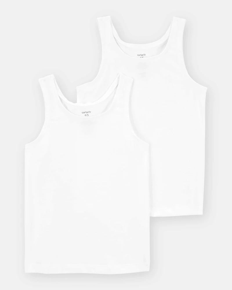 Kid 2-Pack Cotton Cami Tanks