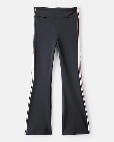 Girls Knit Flare Active Pants - Black