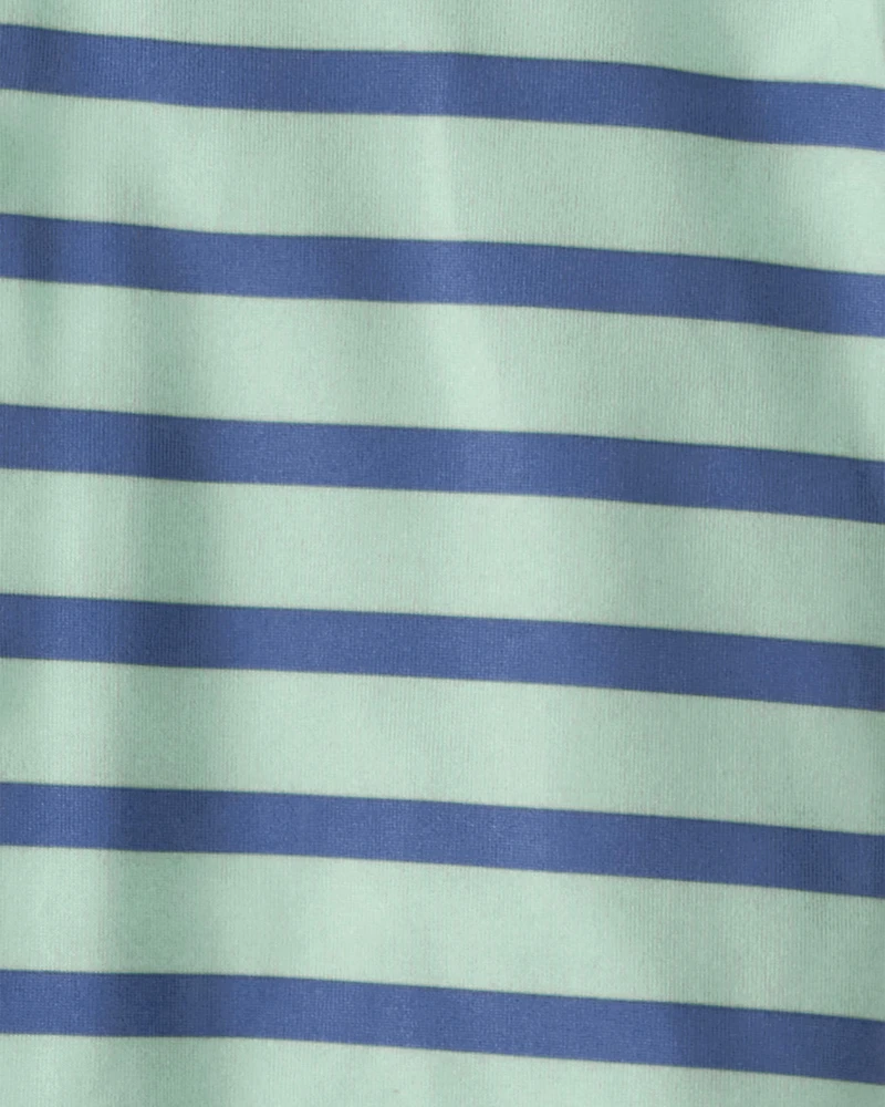 Toddler Boy 2-Piece Striped Loose Fit Coat-Style Pajamas - Blue