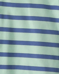 Toddler Boy 2-Piece Striped Loose Fit Coat-Style Pajamas - Blue