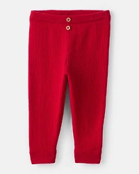 Baby Girl 2-Piece Wreath Long-Sleeve Sweater & Pant Set - White/Red