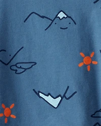 Baby Boy Mountain Long-Sleeve Graphic Tee - Blue