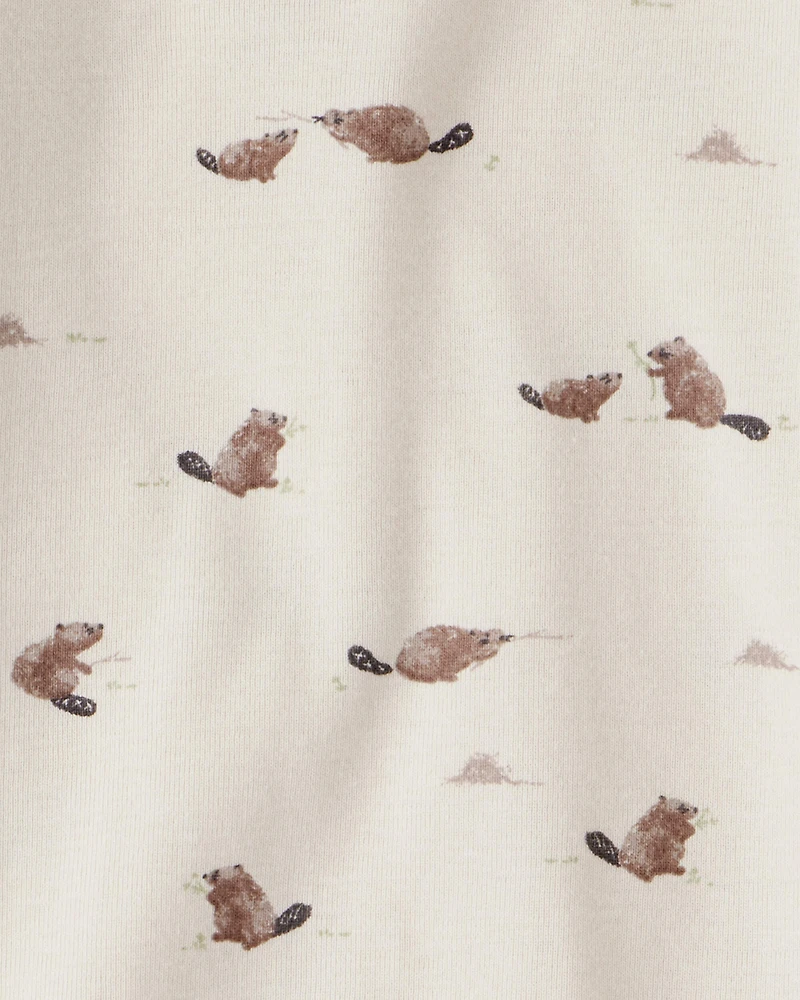 Toddler Organic Cotton Pajamas in Beaver Creek Print