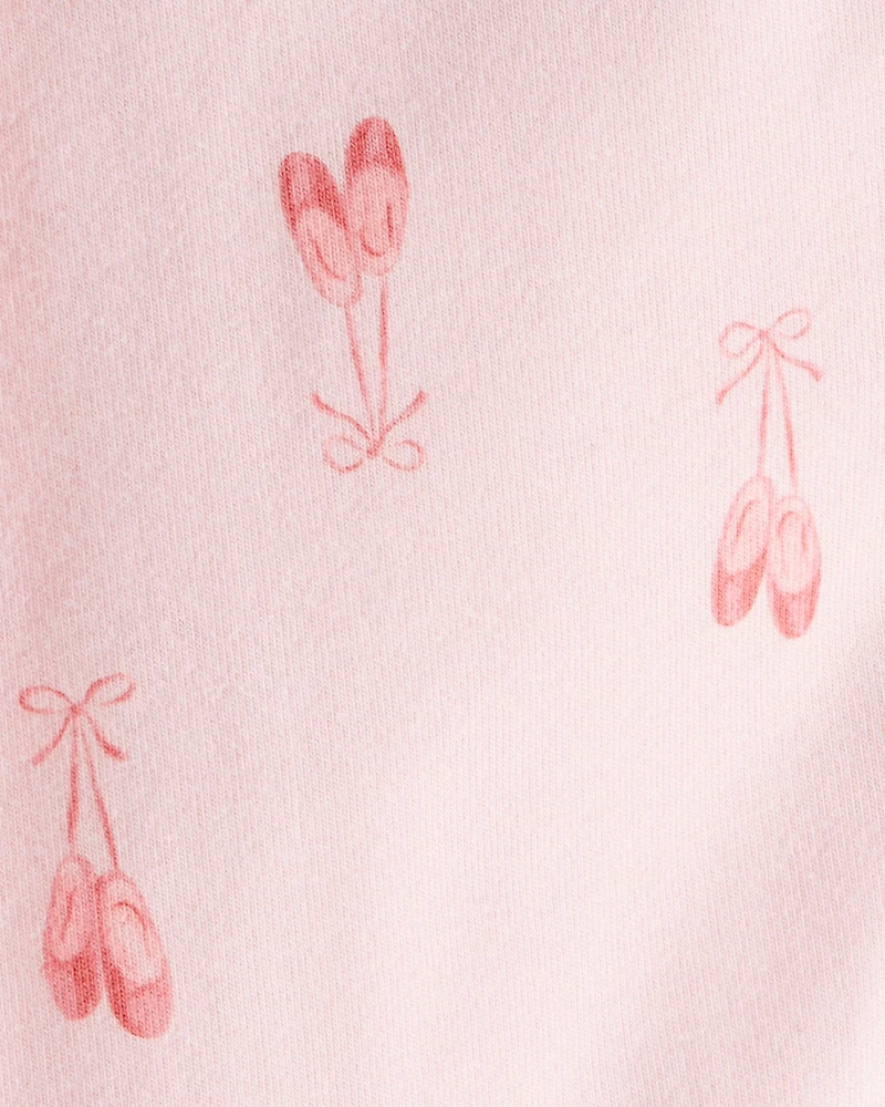 Baby Girl Cotton Ballerina Stretch Leggings - Pink