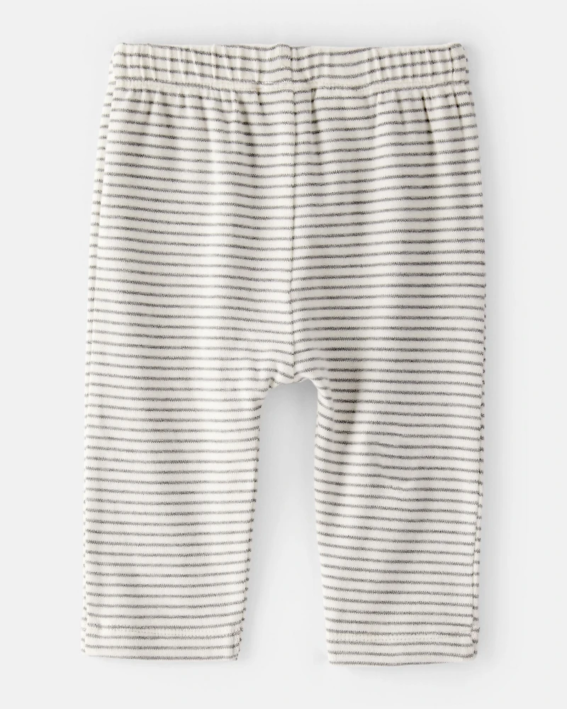 Baby Boy Striped Pants - Grey