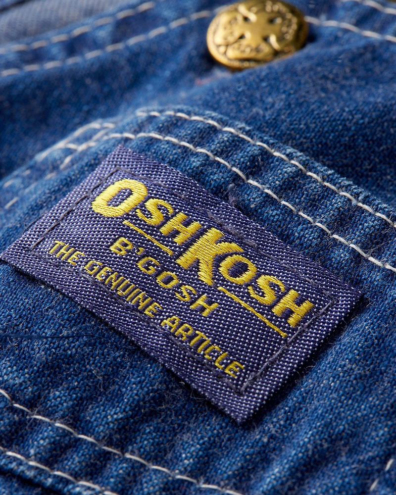 Baby 6M Rare Vintage Dark Denim Footie Overalls from the OshKosh Archive Release