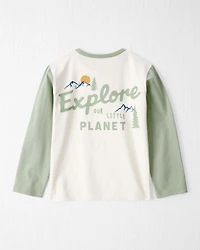 Kid Organic Cotton Let's Explore Long-Sleeve Tee