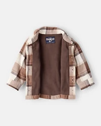 Baby Boy Flannel Long-Sleeve Jacket - Brown