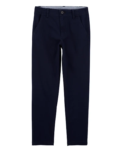 Kid Slim Tapered Chino Pants - Navy