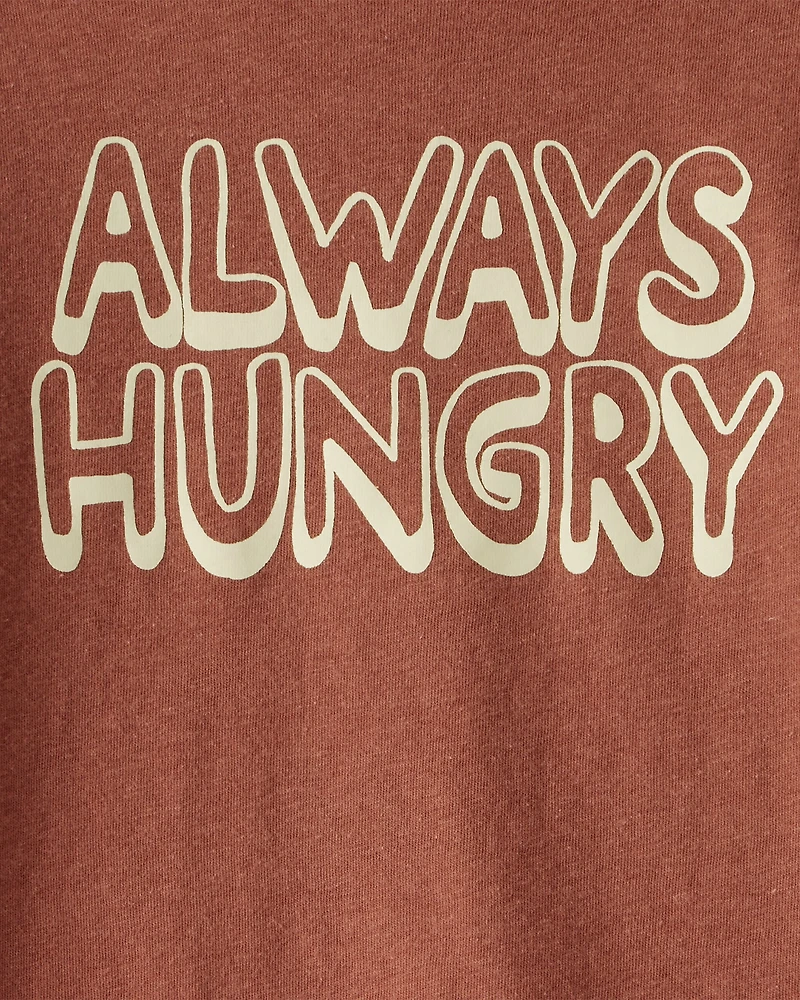 Toddler Boy Always Hungry Long-Sleeve Graphic Tee - Brown