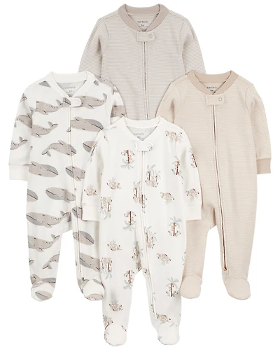 Baby 4-Pack 2-Way Zip Sleep & Plays