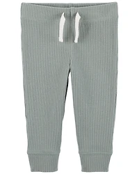 Baby 3-Piece Ribbed Outfit Set - Green