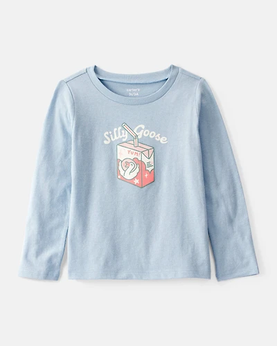 Toddler Girl Silly Goose Long-Sleeve Graphic Tee - Blue
