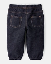 Baby Boy 3-Piece Long-Sleeve Bodysuit, Vest & Denim Pant Set
