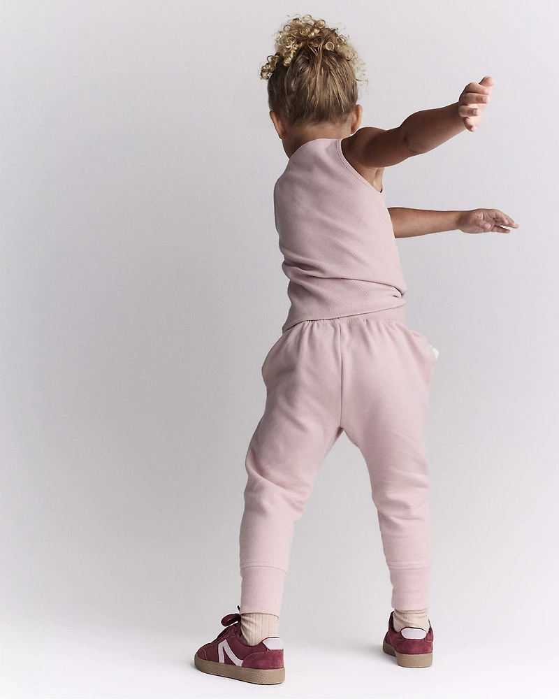 Toddler Girl Ribbed Tank Top - Pink