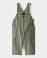 Baby Neutral Solid Corduroy Overalls - Green
