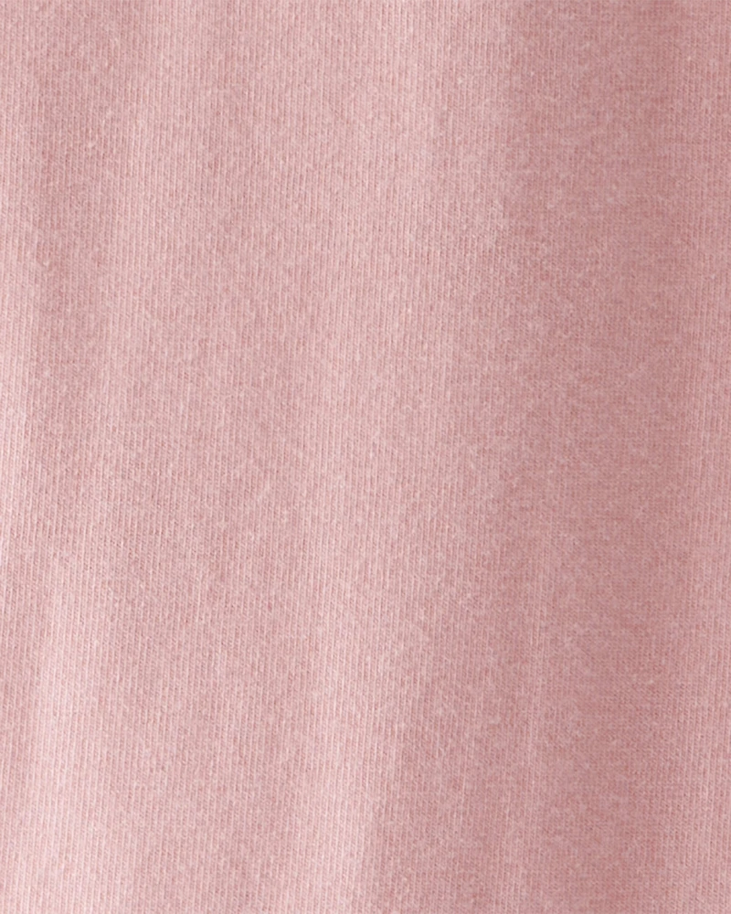 Girls Cotton Pull-On Stretch Leggings - Pink