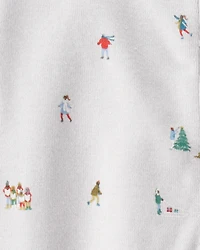 Baby Organic Cotton Sleep & Play Pajamas in Frosted Trail Print