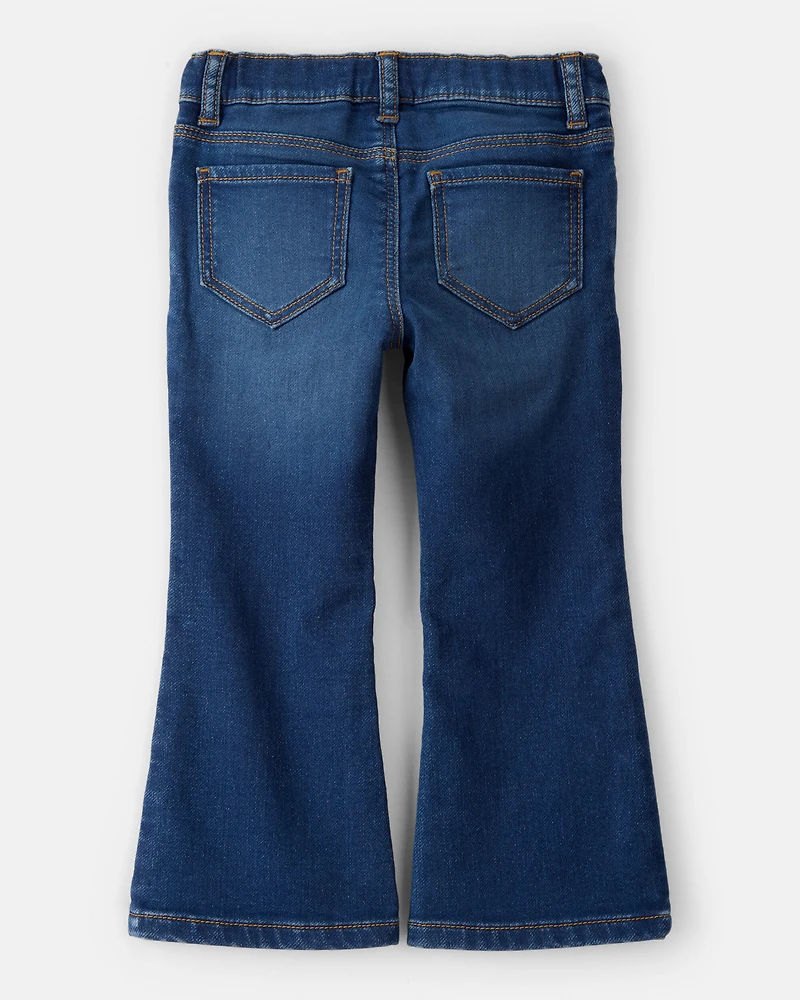 Toddler Girl Star Denim Flare Jeans - Blue