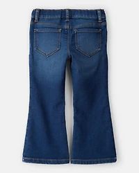 Toddler Girl Star Denim Flare Jeans - Blue