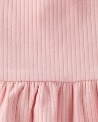 Toddler 2-Piece Ribbed Tee & Pull-On Pant Set - Pink