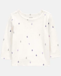 Baby 2-Piece Long-Sleeve Tee & Coverall Set - Purple
