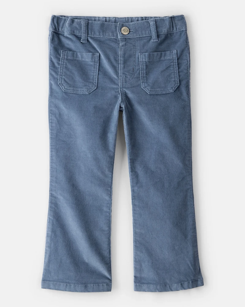 Toddler Girl Velvet Flare Pants - Blue