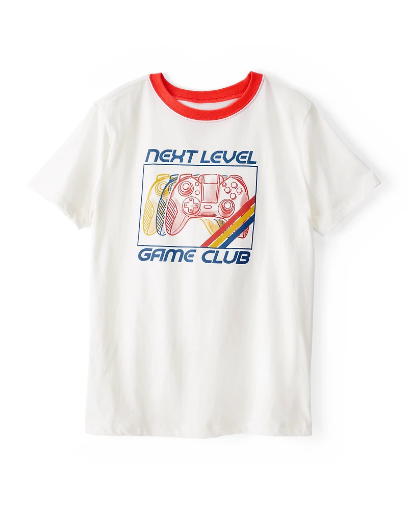 Kid Game Club Short-Sleeve Graphic Tee - White