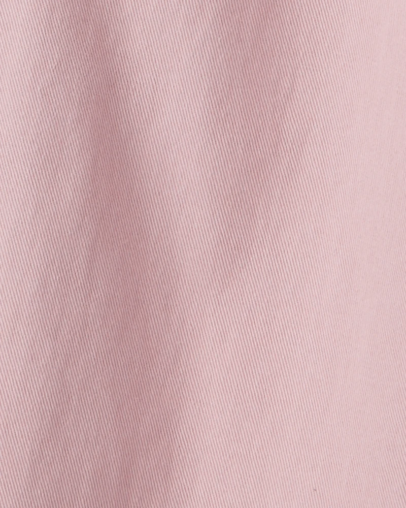 Girls Cotton Wide-Leg Pants - Pink