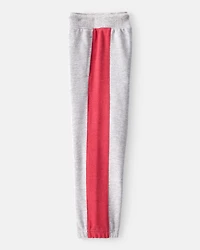 Toddler Boy Striped French Terry Joggers - Gray