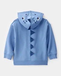 Toddler Boy Dinosaur Costume Hoodie - Blue