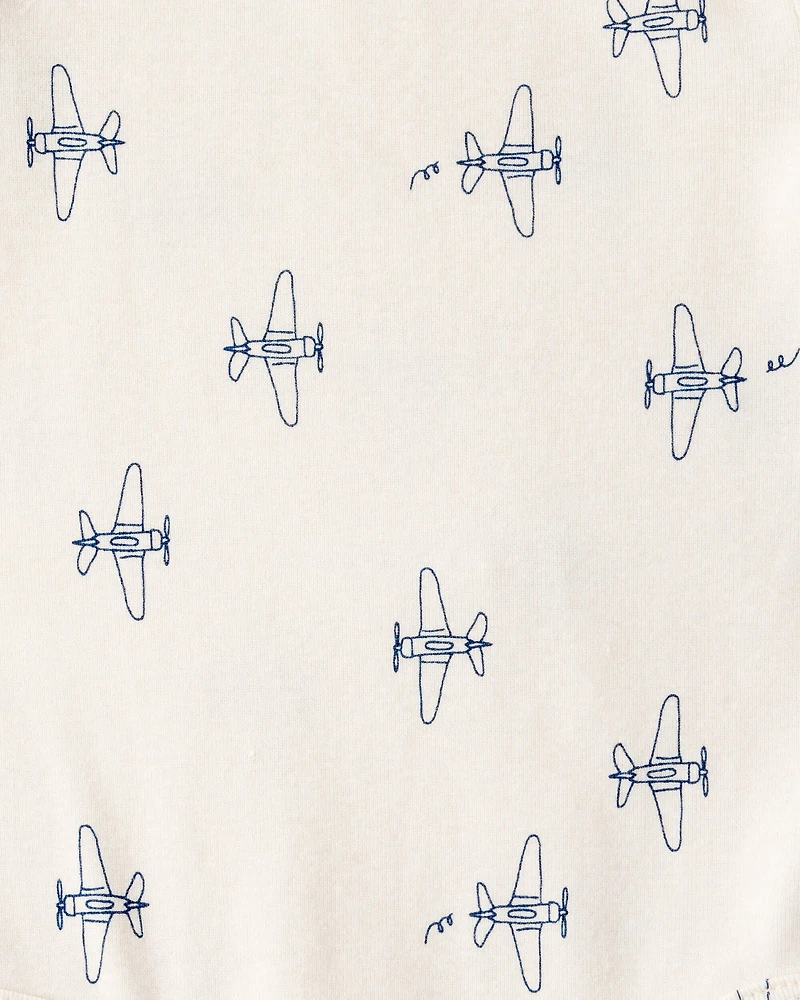 Baby Boy 3-Piece Airplane Cardigan Set