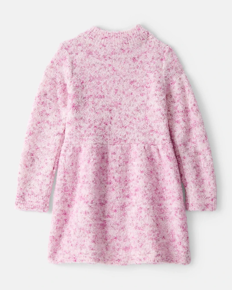 Toddler Girl Sweater Dress - Pink