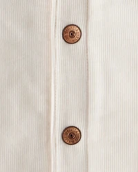 Toddler Girl Corduroy Long-Sleeve Fashion Jacket - White