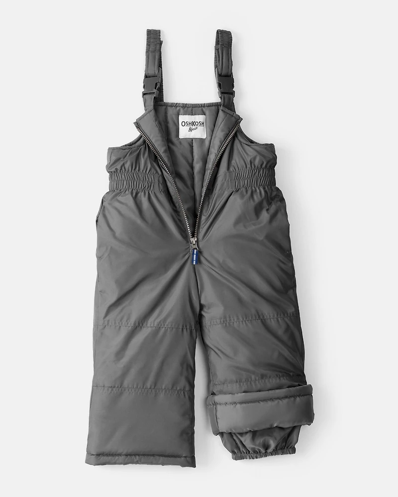 Toddler Boy 2-Piece Color Block Hooded Snowsuit Jacket & Bib Set