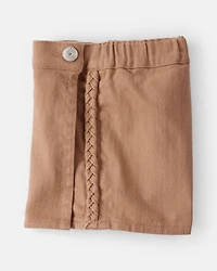 Toddler Girl 100% Cotton Skort - Brown
