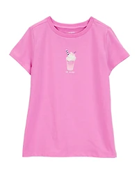 Girls Milkshake Short-Sleeve Graphic Tee - Purple