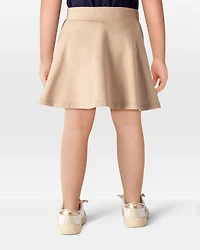 Toddler 2-Pack Ponte Knit Uniform Skirts - Khaki