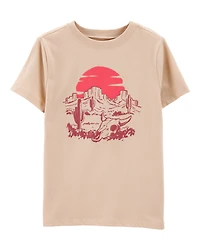 Kid Desert Landscape Short-Sleeve Graphic Tee - Khaki