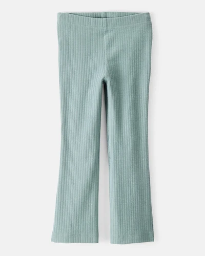 Toddler Girl Cotton Flare Leggings - Green