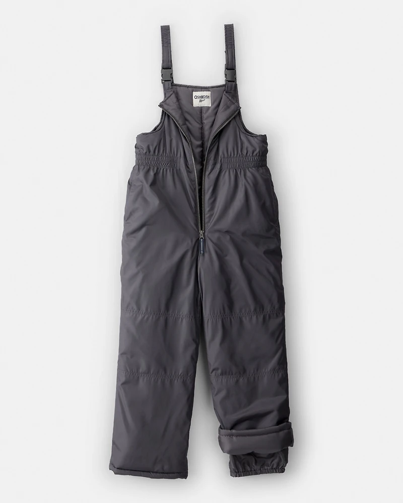 Boys 2-Piece Color Block Hooded Snowsuit Jacket & Bib Set