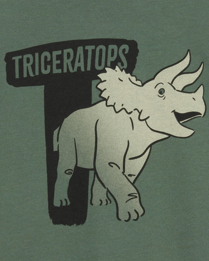Toddler 2-Piece Dinosaur Tee & French Terry Shorts Set