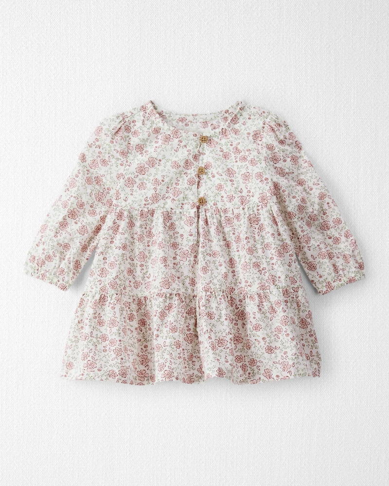 Baby Girl Organic Cotton Dress Prairie Blossom Print