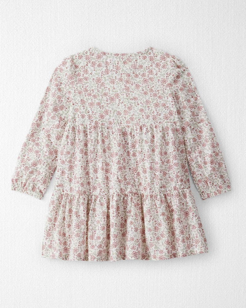 Toddler Girl Organic Cotton Dress Prairie Blossom Print
