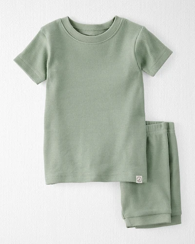 Baby Organic Cotton Ribbed Pajamas Set