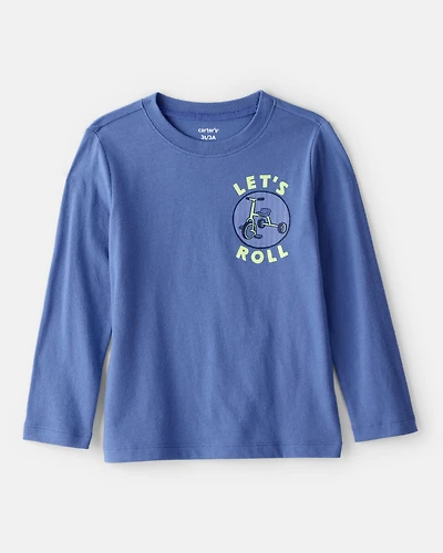 Toddler Boy Bicycle Long-Sleeve Graphic Tee - Blue
