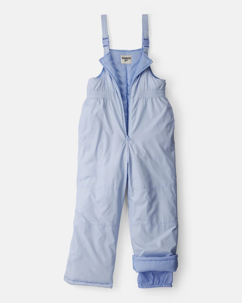 Girls 2-Piece Tie Dye Hooded Snowsuit Jacket & Bib Set - Blue