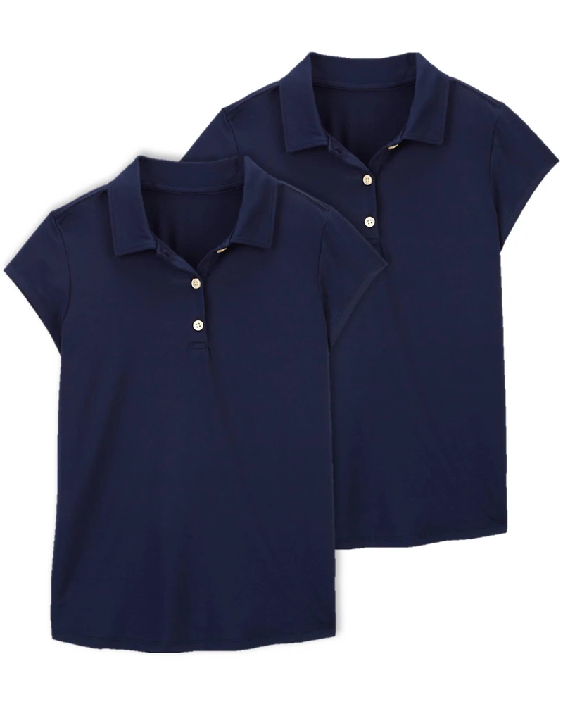 Kid -Pack Uniform Polos in Active Mesh