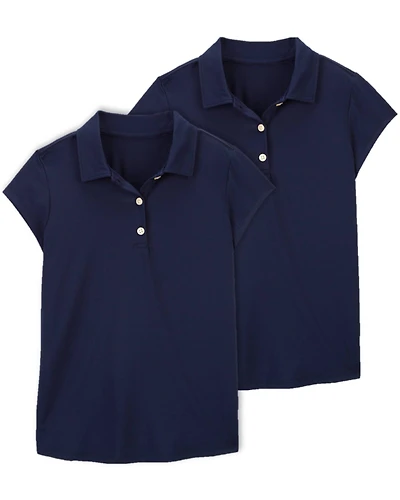 Kid -Pack Uniform Polos in Active Mesh
