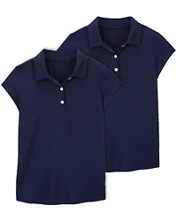 Kid -Pack Uniform Polos in Active Mesh